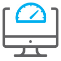 Use Web Cloud Hosting To Load Pages With Blazing Fast Speed - Website Speed Meter Icon